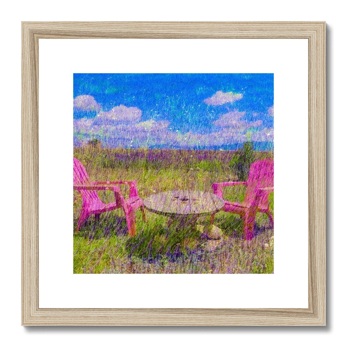 2 chairs in Provence - Framed