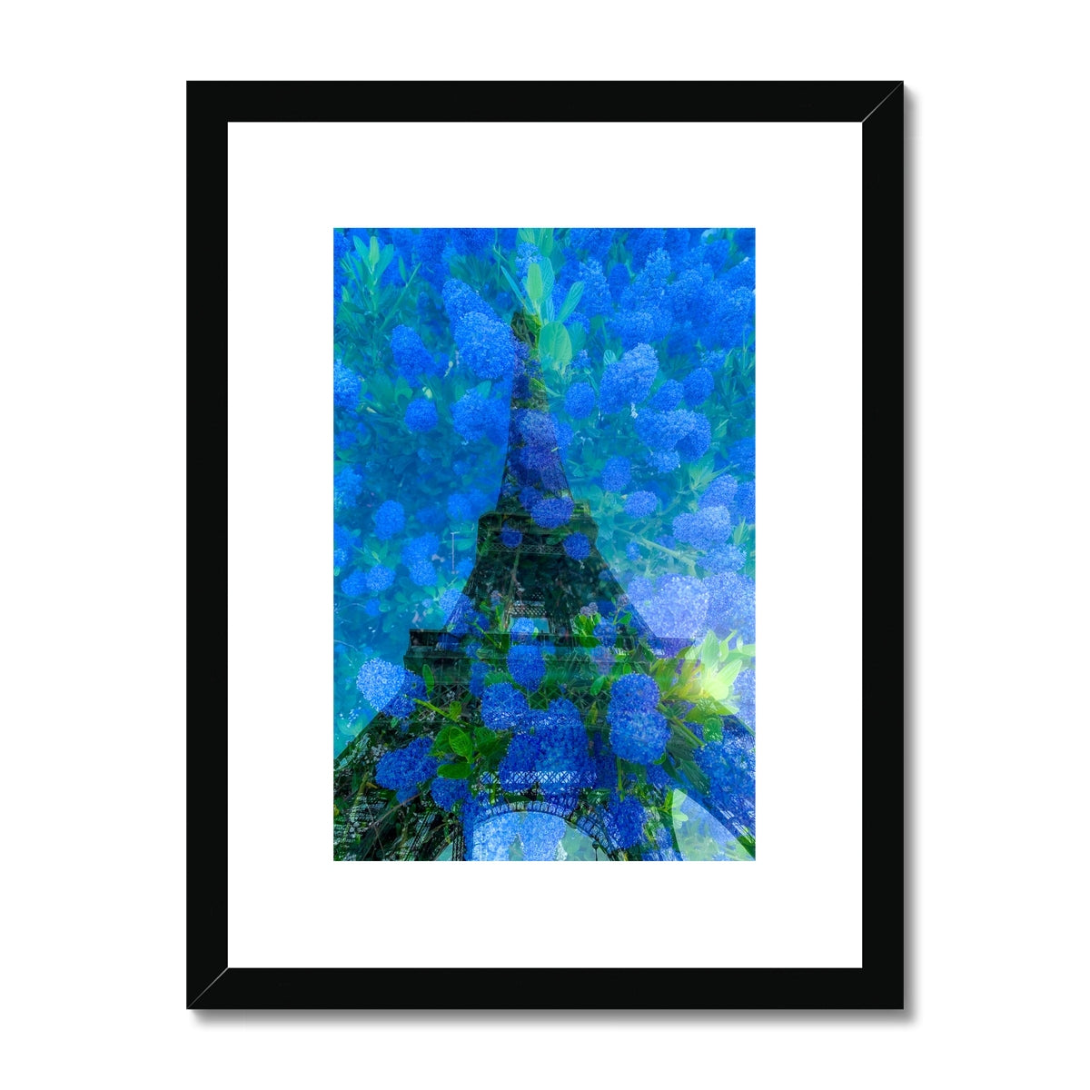 Tour Eiffel Bleue - Encadrée