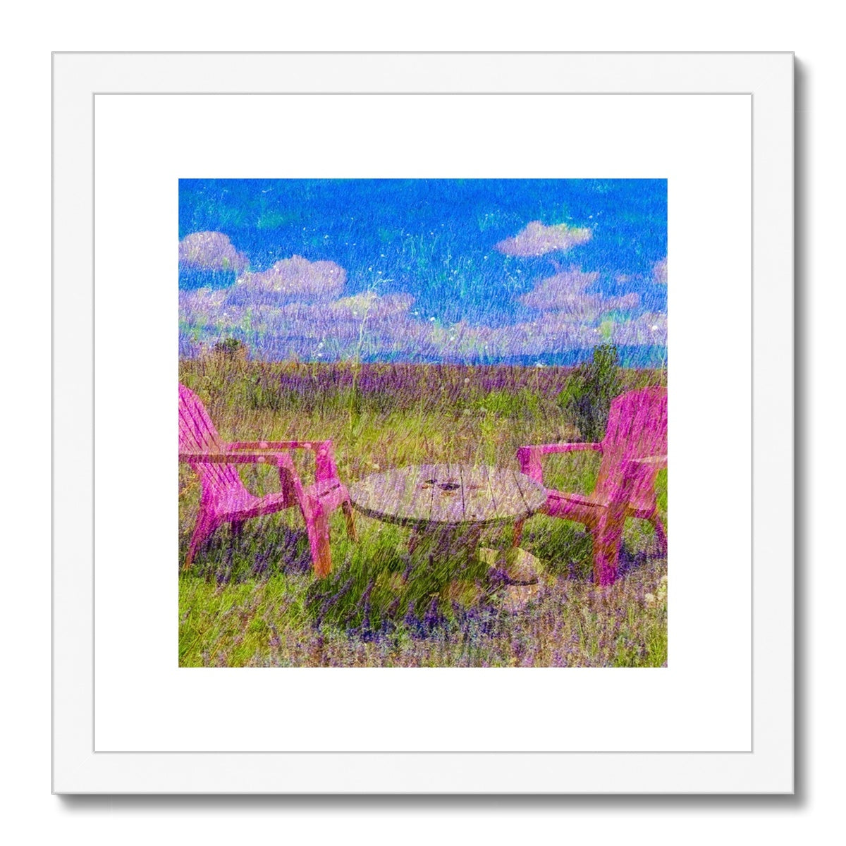 2 chairs in Provence - Framed