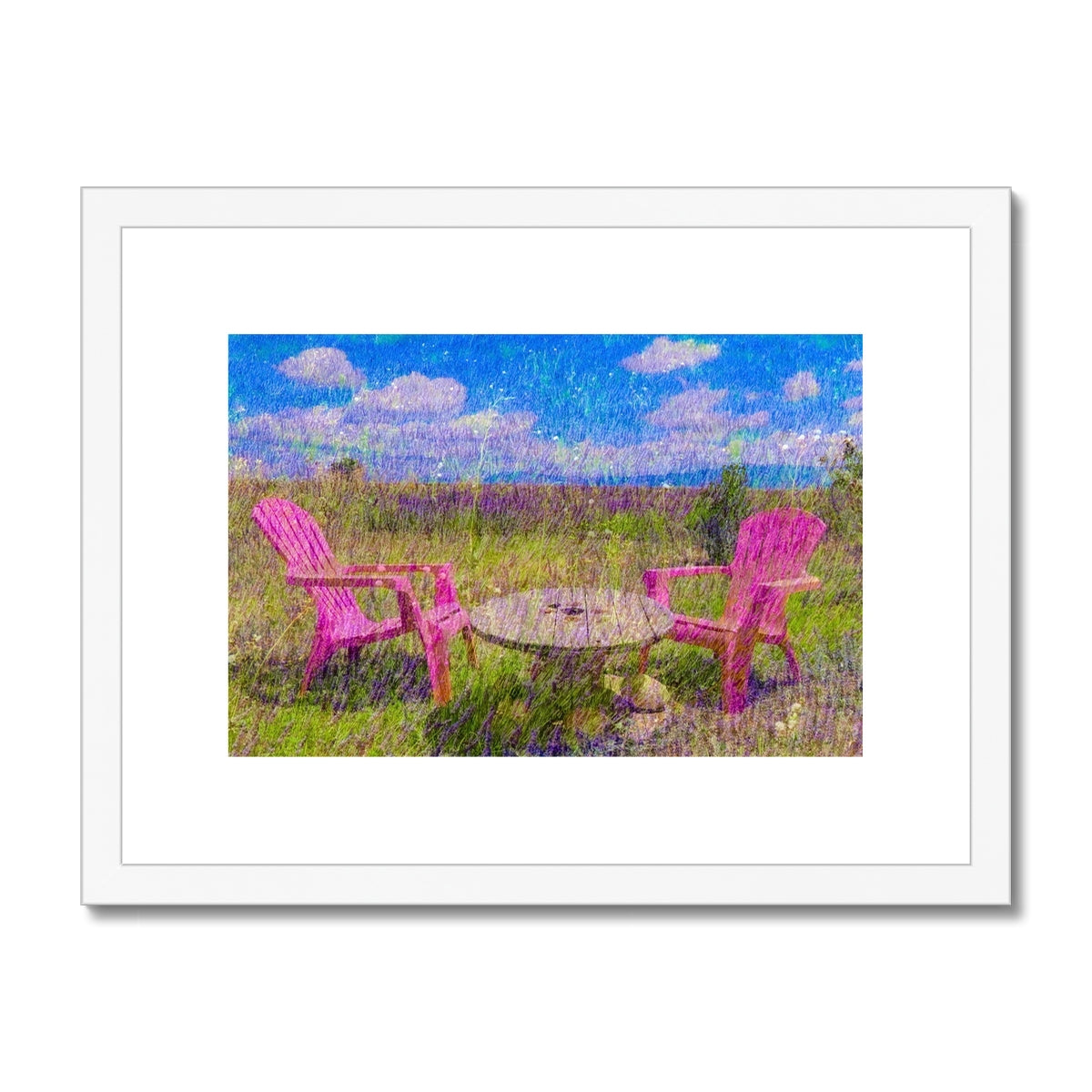 2 chairs in Provence - Framed