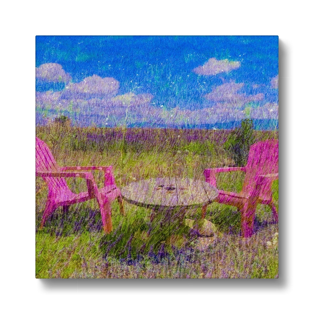 2 chairs in Provence - Canvas