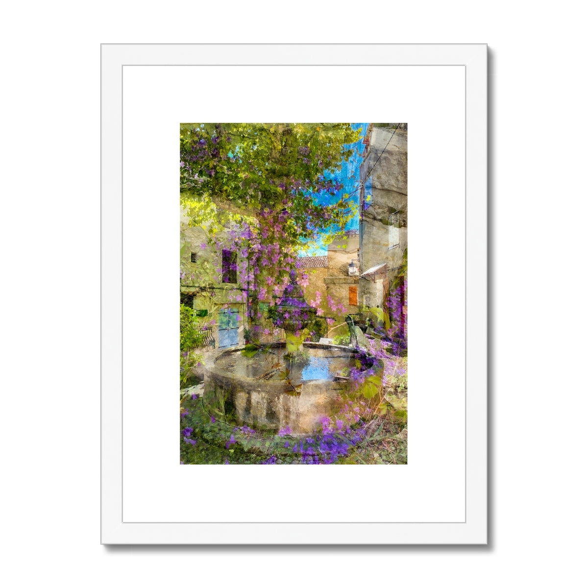 Flayosc village fountain - Framed