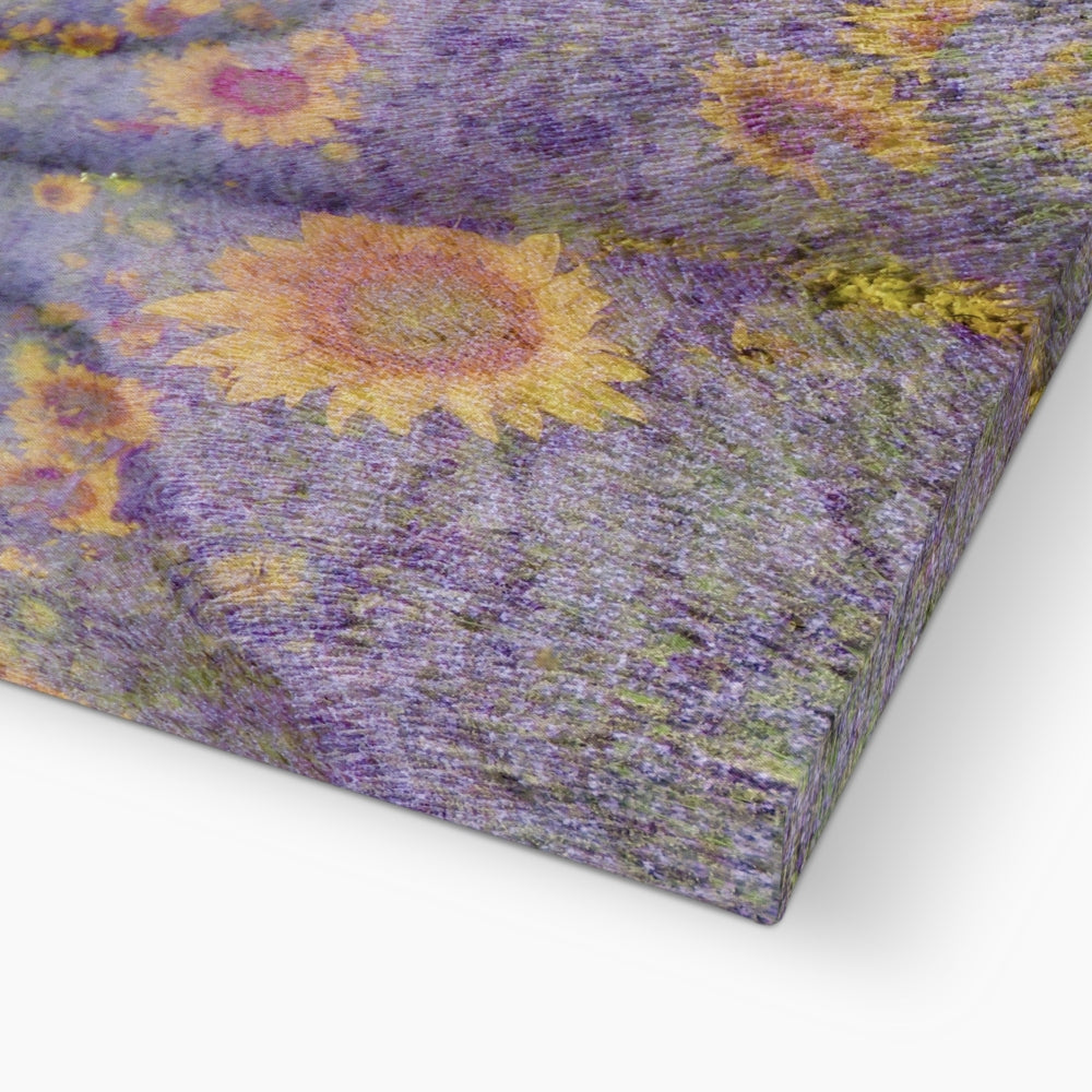 Lavander and Sun Flowers - Canvas