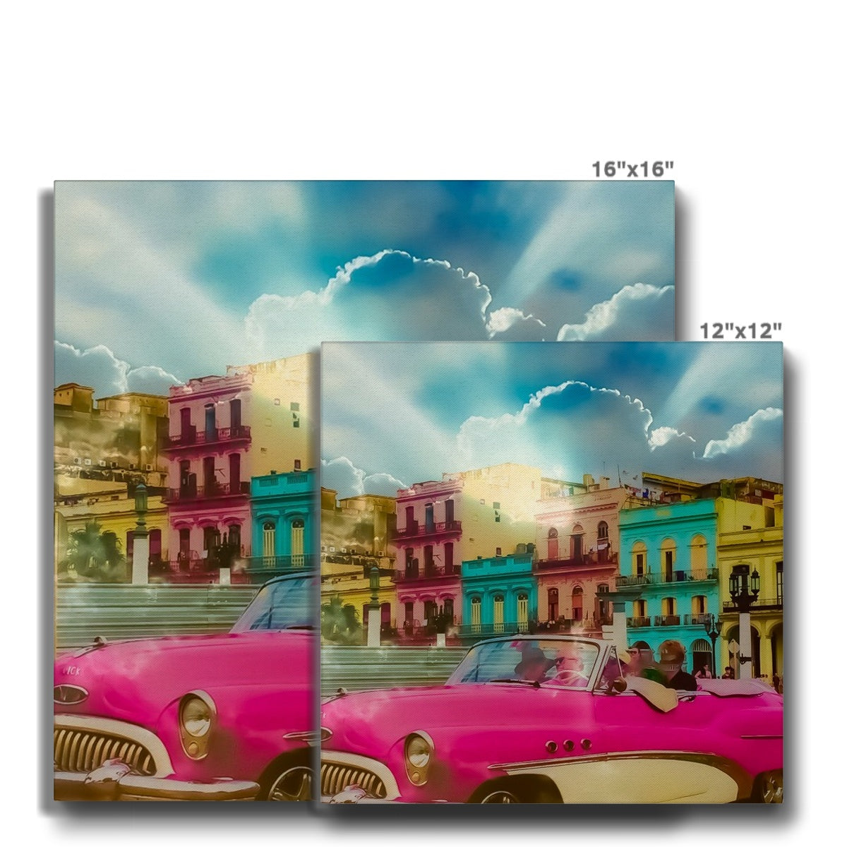 Pink Car la Havana - Canvas