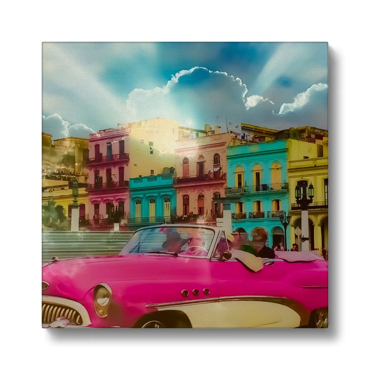 Pink Car la Havana - Canvas