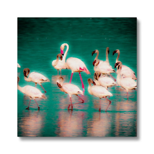 Flamingos 3 - Canvas