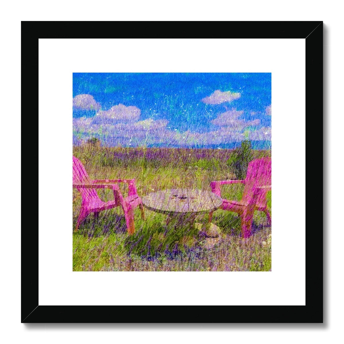 2 chairs in Provence - Framed