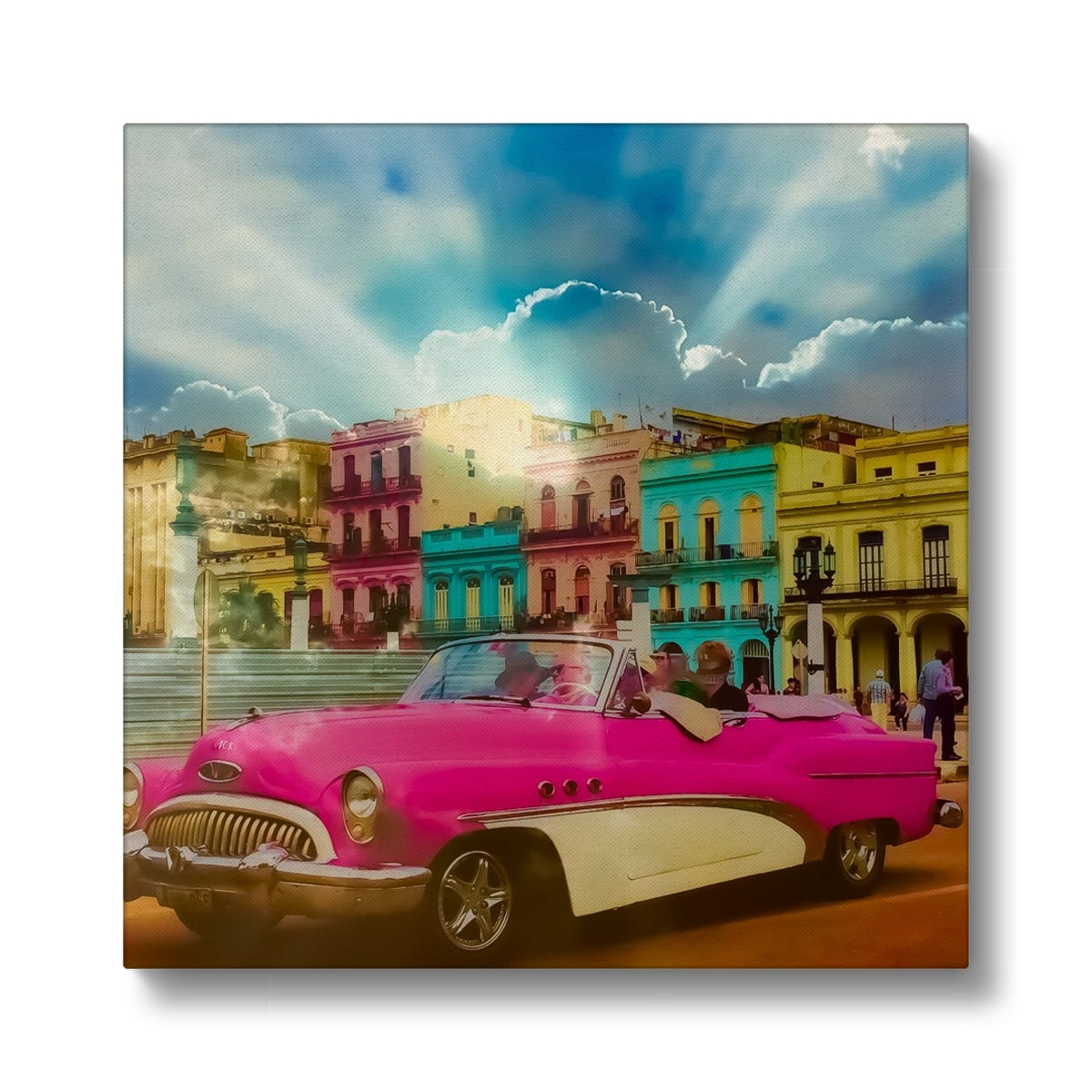 Pink Car la Havana - Canvas