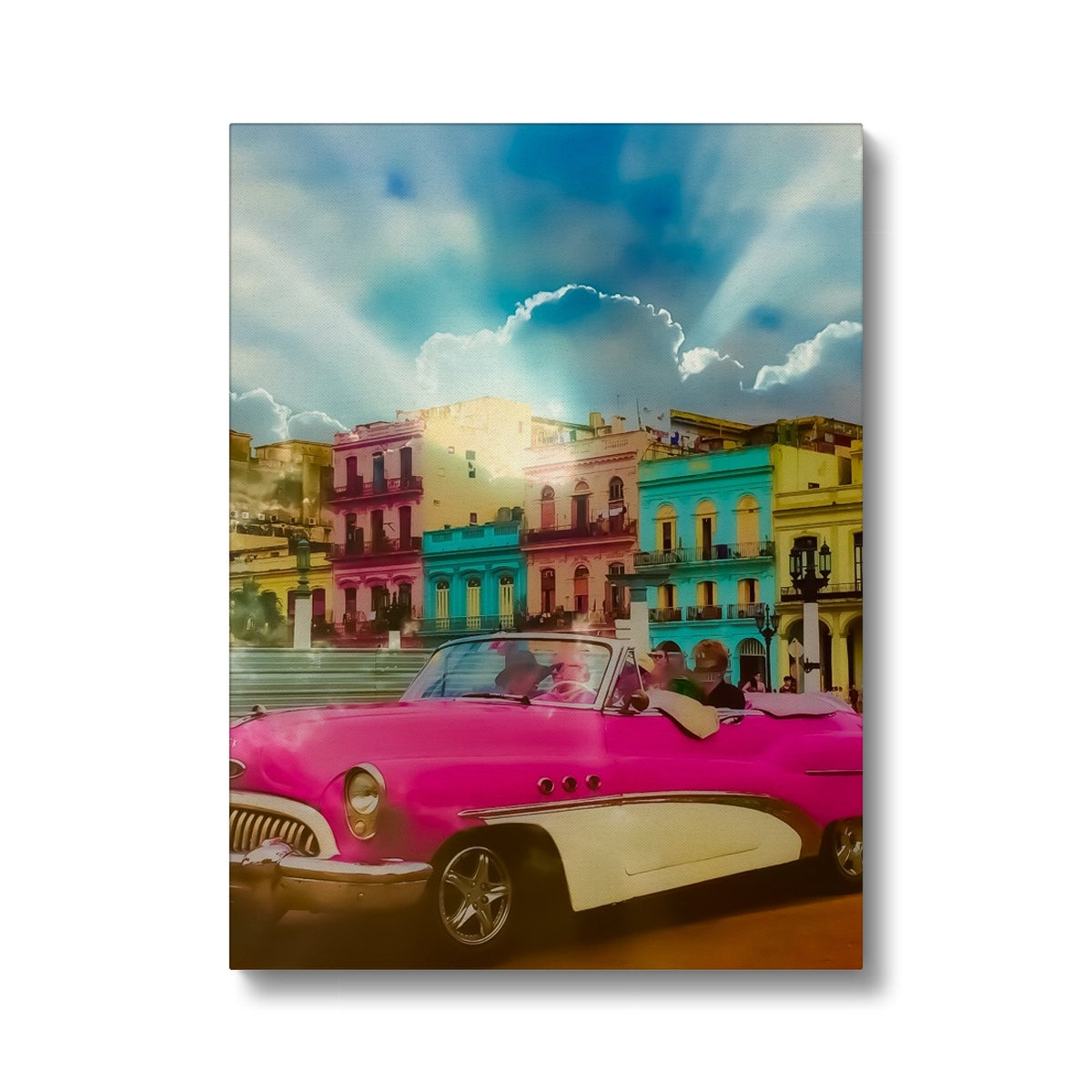 Pink Car la Havana - Canvas