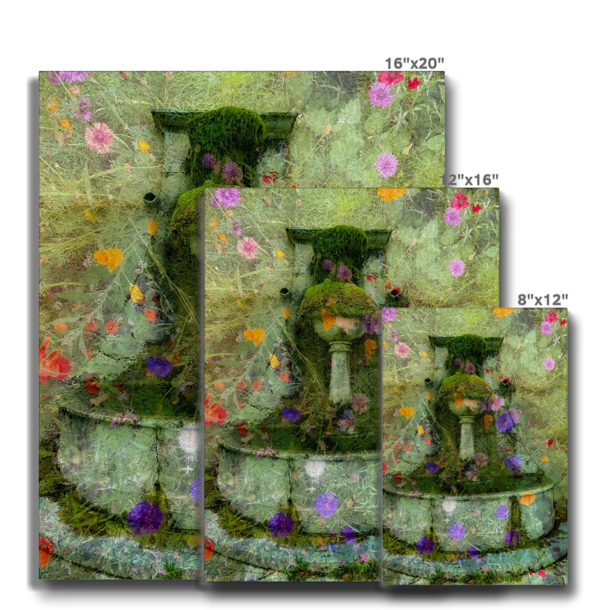 Tourtour village fountain - Canvas