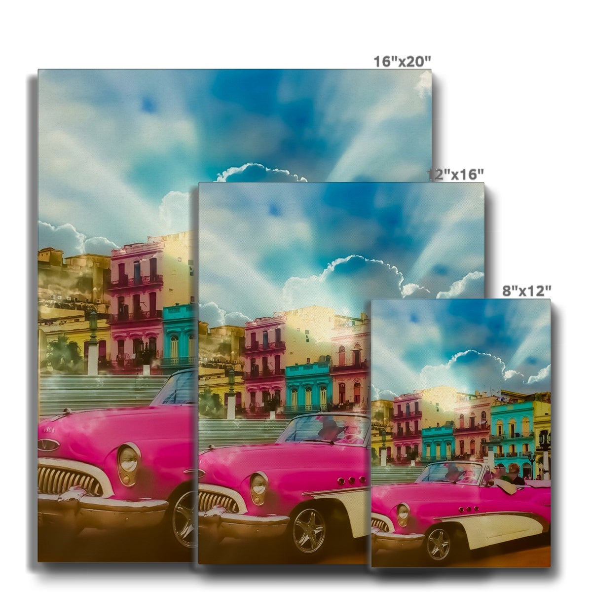 Pink Car la Havana - Canvas