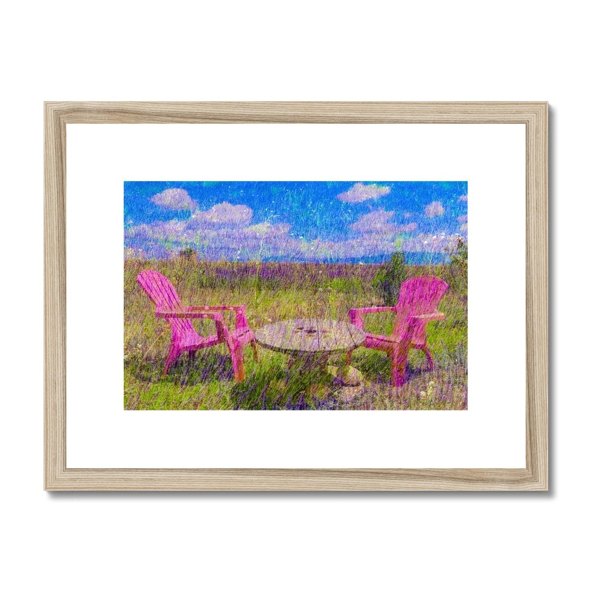 2 chairs in Provence - Framed