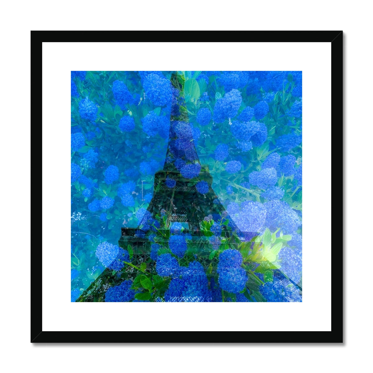 Tour Eiffel Bleue - Encadrée