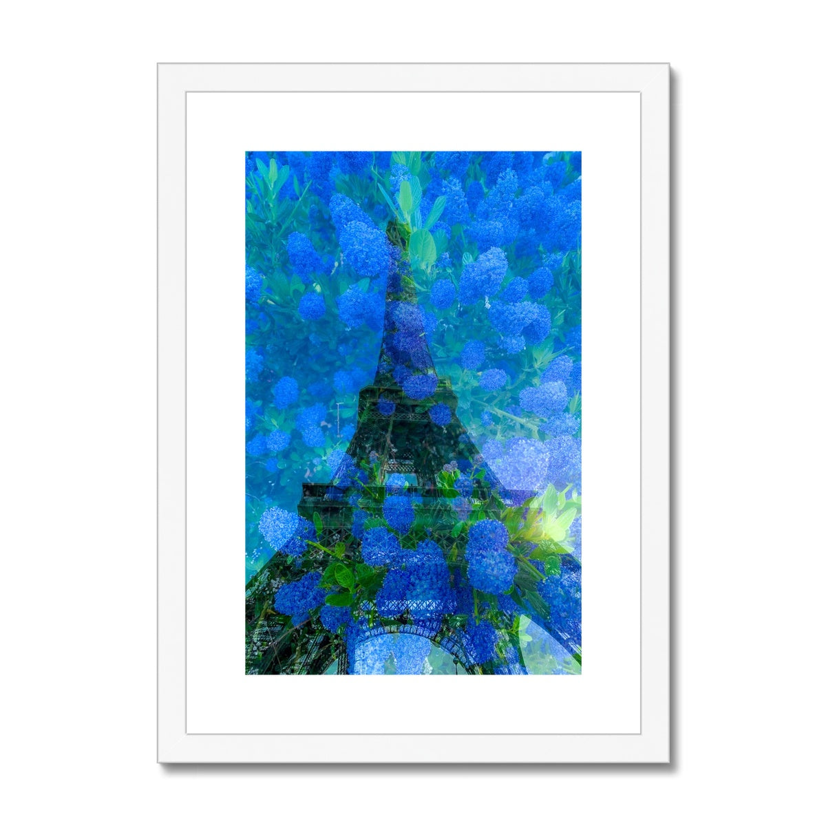 Tour Eiffel Bleue - Framed